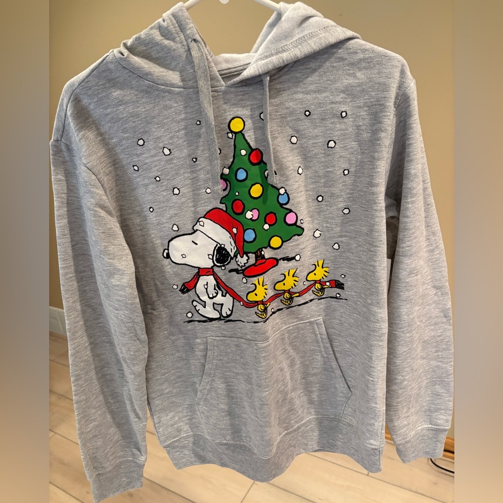 NWT Peanuts Collection 2023 Snoopy Woodstock Christmas Holiday Hoodie Sweatshirt